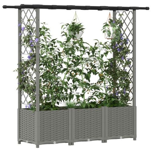 Povišeni krevet s mrežom i krovom Svjetlosiva PP - Svjetlosiva 162,5 x 40 x 138 cm s ravnim krovom (2 bočna mreža) Cijena