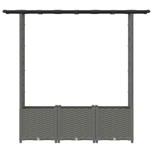 Povišeni krevet s mrežom i krovom Svjetlosiva PP - Svjetlosiva 162,5 x 40 x 138 cm s ravnim krovom (2 bočna mreža) Cijena
