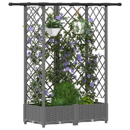 Povišeni krevet s mrežom i krovom Svjetlosiva 124 x 40 x 121 cm - Svjetlosiva 124 x 40 x 123 cm s ravnim krovom (3 bočna mreža) Cijena