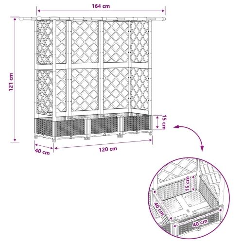 Povišeni krevet s mrežom i krovom Svjetlosiva 164 x 40 x 121 cm - Svjetlosiva 164 x 40 x 123 cm s ravnim krovom (3 bočna mreža) Cijena