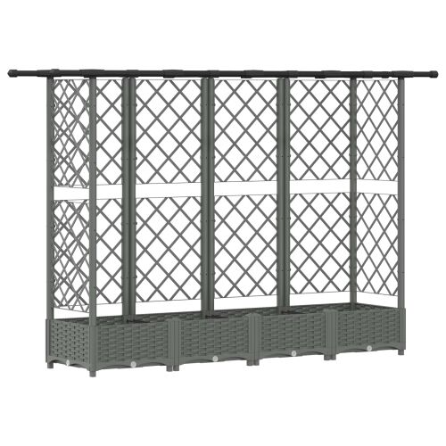 Povišeni krevet s mrežom i krovom Svjetlosiva PP - Svjetlosiva 202,5 x 40 x 123 cm s ravnim krovom (3 bočna mreža) Cijena