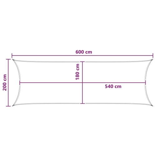 Jedrilica za sunčevu sjenu 2 x 6 m HDPE Pravokutni Svjetlosiva - Svjetlosiva 2 x 6 m Cijena