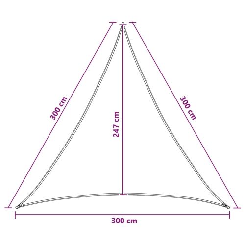 Jedrilica za sunčevu sjenu 3 x 3 x 3 m HDPE Trokutasti - Antracit i bijela 3 x 3 x 3 m Cijena