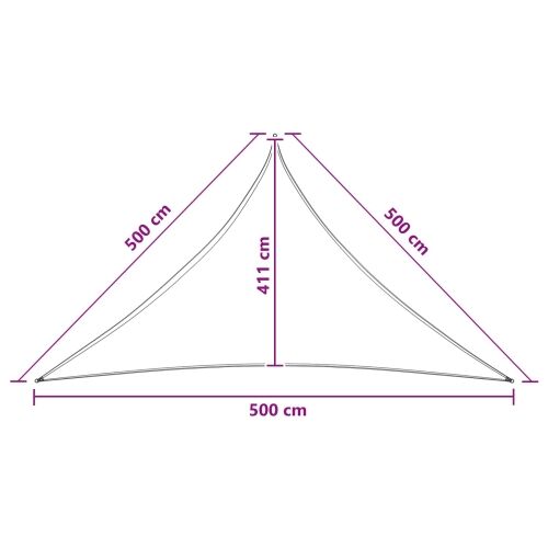 Jedrilica za sunčevu sjenu 5 x 5 x 5 m HDPE Trokutasti - Antracit i bijela 5 x 5 x 5 m Cijena
