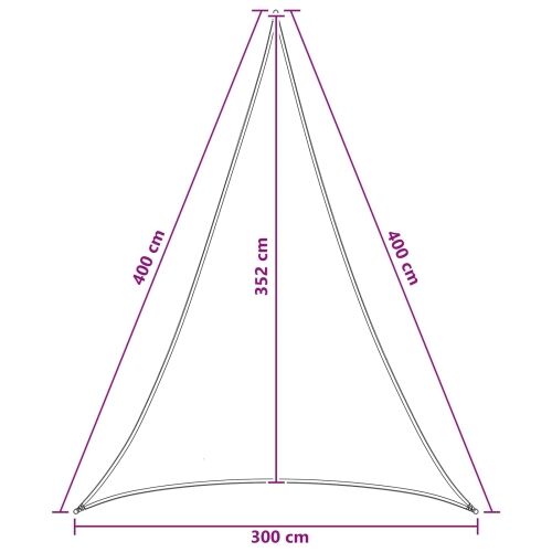 Jedrilica za sunčevu sjenu 3 x 4 x 4 m HDPE Trokutasti - Žuta i bijela 3 x 4 x 4 m Cijena