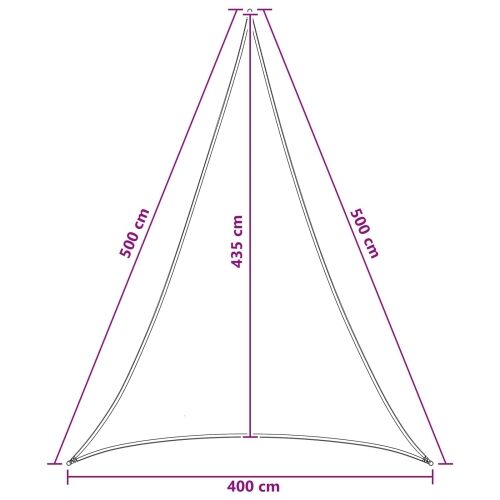 Jedrilica za sunčevu sjenu 4 x 5 x 5 m HDPE Trokutasti - Žuta i bijela 4 x 5 x 5 m Cijena