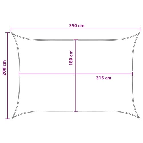 Jedrilica za sunčevu sjenu 2 x 3,5 m HDPE Pravokutni - Plava i bijela 2 x 3,5 m Cijena