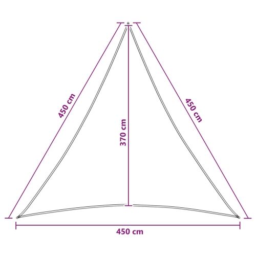 Jedrilica za sunčevu sjenu 4,5 x 4,5 x 4,5 m HDPE Trokutasti - Plava i bijela 4,5 x 4,5 x 4,5 m Cijena