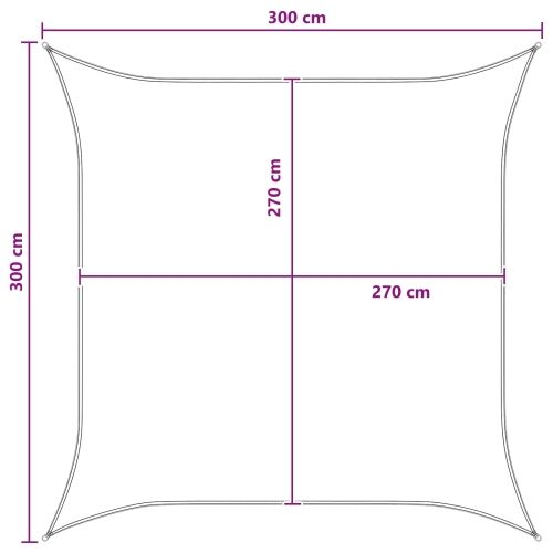 Jedrilica za sunčevu sjenu Svijetlo siva i bijela. 3 x 3 m HDPE - Svijetlosiva i bijela 3 x 3 m Cijena
