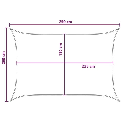 Jedrilica za sunčevu sjenu 2 x 2,5 m HDPE Pravokutni - Svijetlosiva i bijela 2 x 2,5 m Cijena