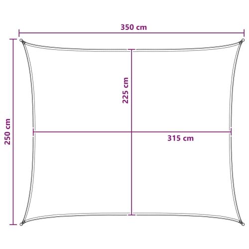 Jedrilica za sunčevu sjenu 2,5 x 3,5 m HDPE Pravokutni - Svijetlosiva i bijela 2,5 x 3,5 m Cijena