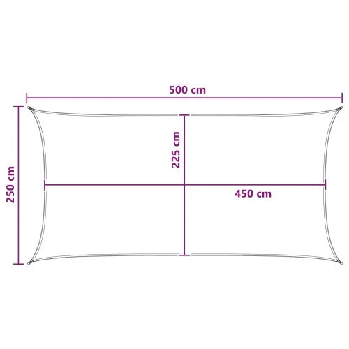 Jedrilica za sunčevu sjenu Pravokutni 2,5 x 5 m HDPE - Svijetlosiva i bijela 2,5 x 5 m Cijena