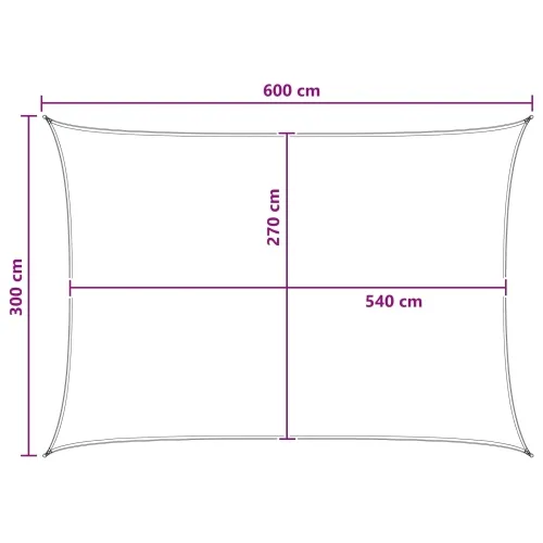 Jedrilica za sunčevu sjenu Pravokutni 3 x 6 m HDPE - Svijetlosiva i bijela 3 x 6 m Cijena