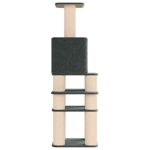 Mačje drvo s sisalnim postoljima za grebanje Tamnosiva 180 cm - Tamnosiva Cijena