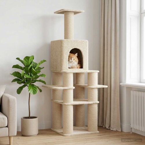 Mačje drvo s sisalnim postoljima za grebanje Krem 180 cm - Krem Cijena