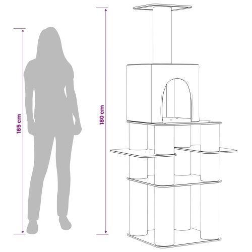 Mačje drvo s sisalnim postoljima za grebanje Krem 180 cm - Krem Cijena