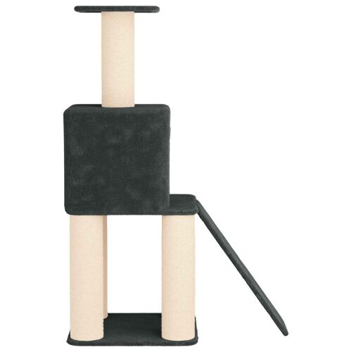 Mačje drvo s sisalnim postoljima za grebanje Tamnosiva 146 cm - Tamnosiva Cijena