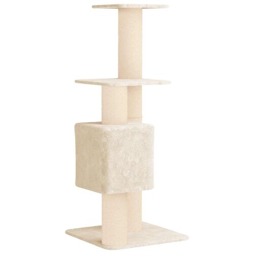 Mačje drvo s sisalnim postoljima za grebanje Krem 137 cm - Krem Cijena