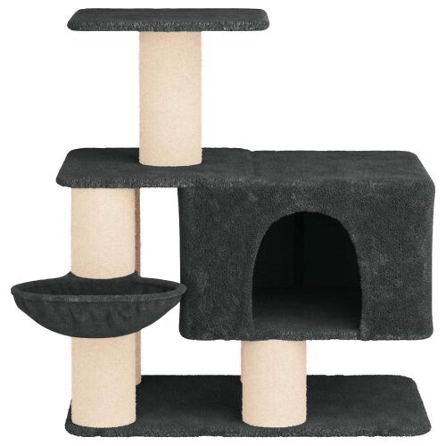 Mačje drvo s sisalnim postoljima za grebanje Tamnosiva 96 cm - Tamnosiva Cijena
