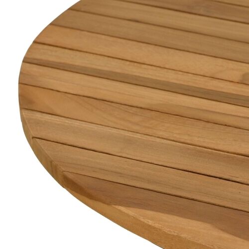 Gornji dio stola Ø 60 x 3,5 Kružni Čvrsto teak drvo Prirodna - Ø 60 cm Cijena