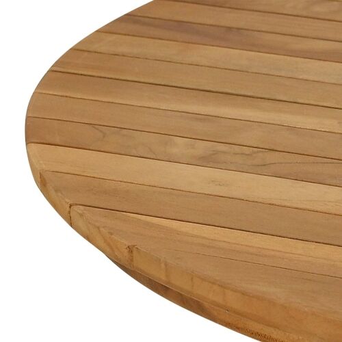 Gornji dio stola Ø 80 x 3,5 Kružni Čvrsto teak drvo Prirodna - Ø 80 cm Cijena