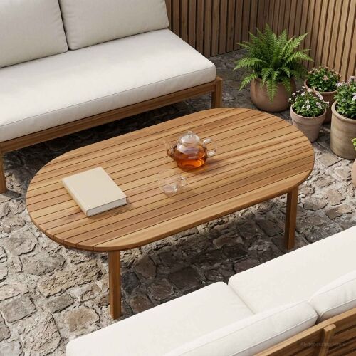 Gornji dio stola 110 x 55 x 3,5 cm Ovalni Čvrsto teak drvo - 110 x 55 cm Ovalno Cijena