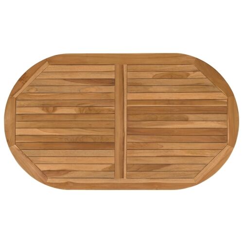 Gornji dio stola Ovalni Čvrsto teak drvo Prirodna - 120 x 70 cm Ovalno Cijena