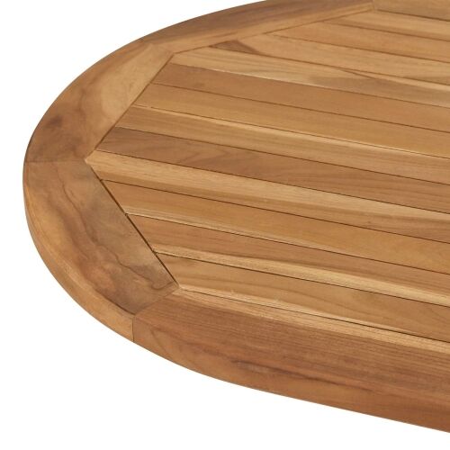 Gornji dio stola Ovalni Čvrsto teak drvo Prirodna - 120 x 70 cm Ovalno Cijena