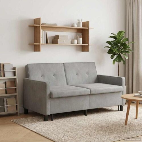Krevet na razvlačenje Svjetlosiva 154 x 94,5 x 80,5 cm Tkanina - Svjetlosiva Cijena