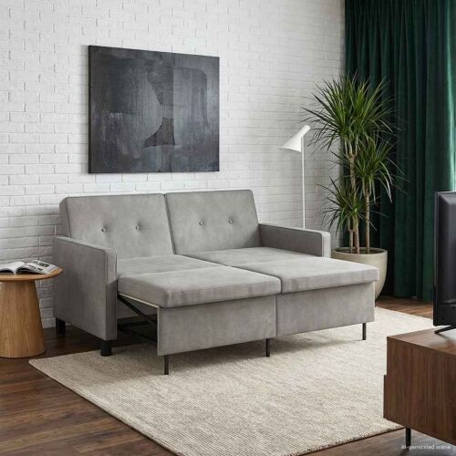 Krevet na razvlačenje Svjetlosiva 154 x 94,5 x 80,5 cm Tkanina - Svjetlosiva Cijena