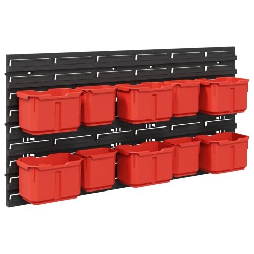 Stalak za kontejnere Crna i crvena 77,5 x 2 x 39 cm PP Cijena