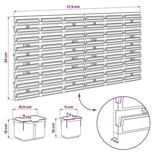 Stalak za kontejnere Crna i crvena 77,5 x 2 x 39 cm PP Cijena