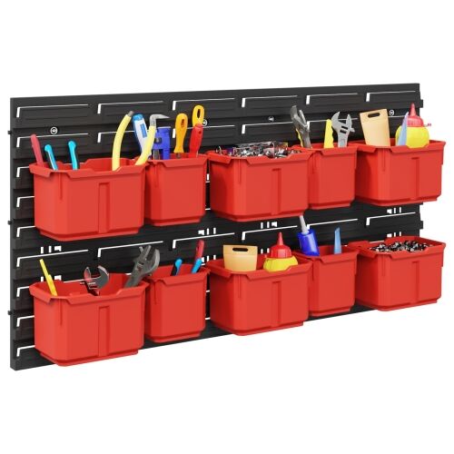 Stalak za kontejnere Crna i crvena 77,5 x 2 x 39 cm PP Cijena