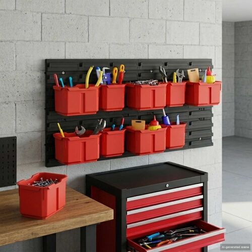 Stalak za kontejnere Crna i crvena 77,5 x 2 x 39 cm PP Cijena