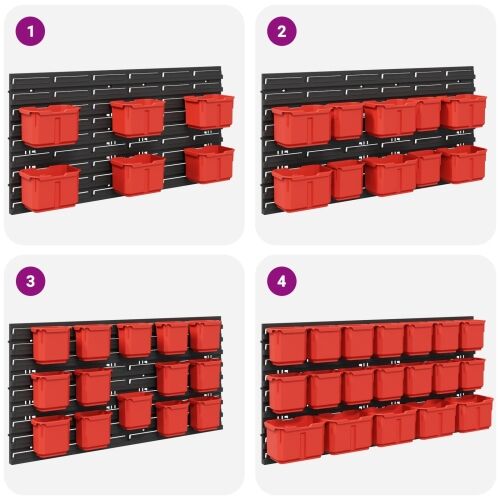 Stalak za kontejnere Crna i crvena 77,5 x 2 x 39 cm PP Cijena