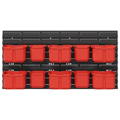 Stalak za kontejnere Crna i crvena 77,5 x 2 x 39 cm PP Cijena