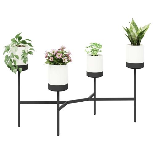 Stalak za cvijeće Bijela 125 x 55 x 81 cm PP i čelik Cijena