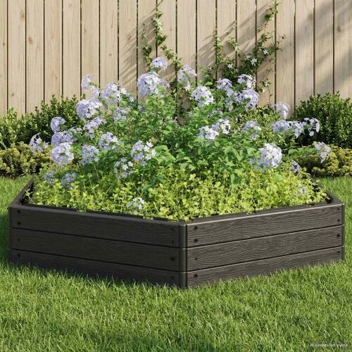 Povišena gredica Crna 148 x 129 x 25 cm PP Cijena