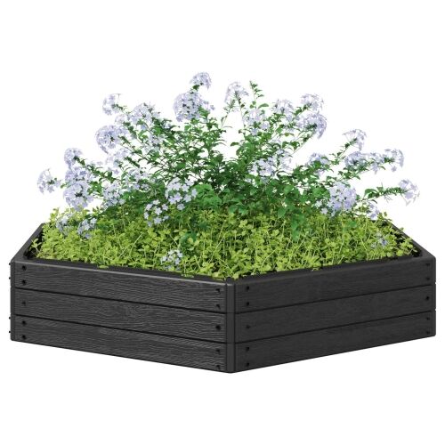 Povišena gredica Crna 148 x 129 x 25 cm PP Cijena