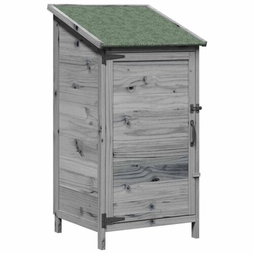 Vrtna Šupa s krovom Siva 59 x 56 x 113,5 cm Čvrsto drvo jele - Siva 59 x 56 x 113,5 cm Cijena