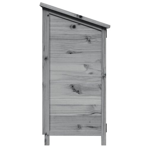 Vrtna Šupa s krovom Siva 59 x 56 x 113,5 cm Čvrsto drvo jele - Siva 59 x 56 x 113,5 cm Cijena
