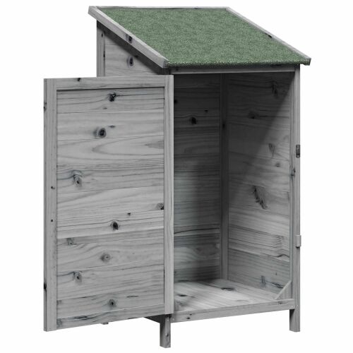 Vrtna Šupa s krovom Siva 59 x 56 x 113,5 cm Čvrsto drvo jele - Siva 59 x 56 x 113,5 cm Cijena