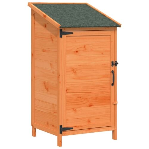 Vrtna Šupa s krovom Smeđa 59 x 56 x 113,5 cm Čvrsto drvo jele - Smeđa 59 x 56 x 113,5 cm Cijena