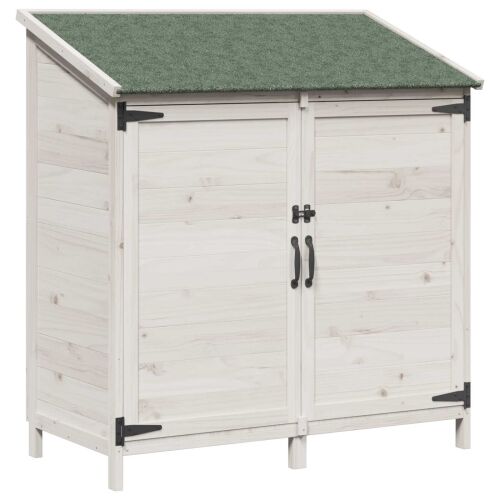 Vrtna Šupa Bijela 106,5 x 56 x 113,5 cm Čvrsto drvo jele - Bijela 106,5 x 56 x 113,5 cm Cijena