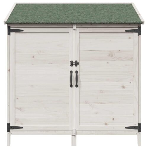 Vrtna Šupa Bijela 106,5 x 56 x 113,5 cm Čvrsto drvo jele - Bijela 106,5 x 56 x 113,5 cm Cijena