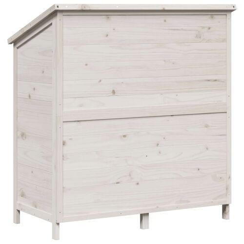Vrtna Šupa Bijela 106,5 x 56 x 113,5 cm Čvrsto drvo jele - Bijela 106,5 x 56 x 113,5 cm Cijena
