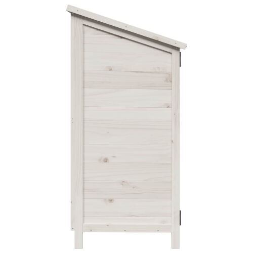 Vrtna Šupa Bijela 106,5 x 56 x 113,5 cm Čvrsto drvo jele - Bijela 106,5 x 56 x 113,5 cm Cijena
