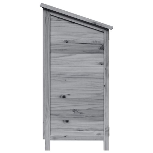 Vrtna Šupa s krovom Siva 106,5 x 56 x 113,5 cm Čvrsto drvo jele - Siva 106,5 x 56 x 113,5 cm Cijena