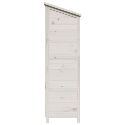 Vrtna Šupa s krovom Bijela 106,5 x 56 x 176 cm Čvrsto drvo jele - Bijela 106,5 x 56 x 176 cm Cijena