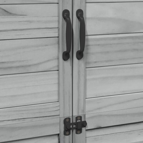 Vrtna Šupa s krovom Siva 106,5 x 56 x 176 cm Čvrsto drvo jele - Siva 106,5 x 56 x 176 cm Cijena